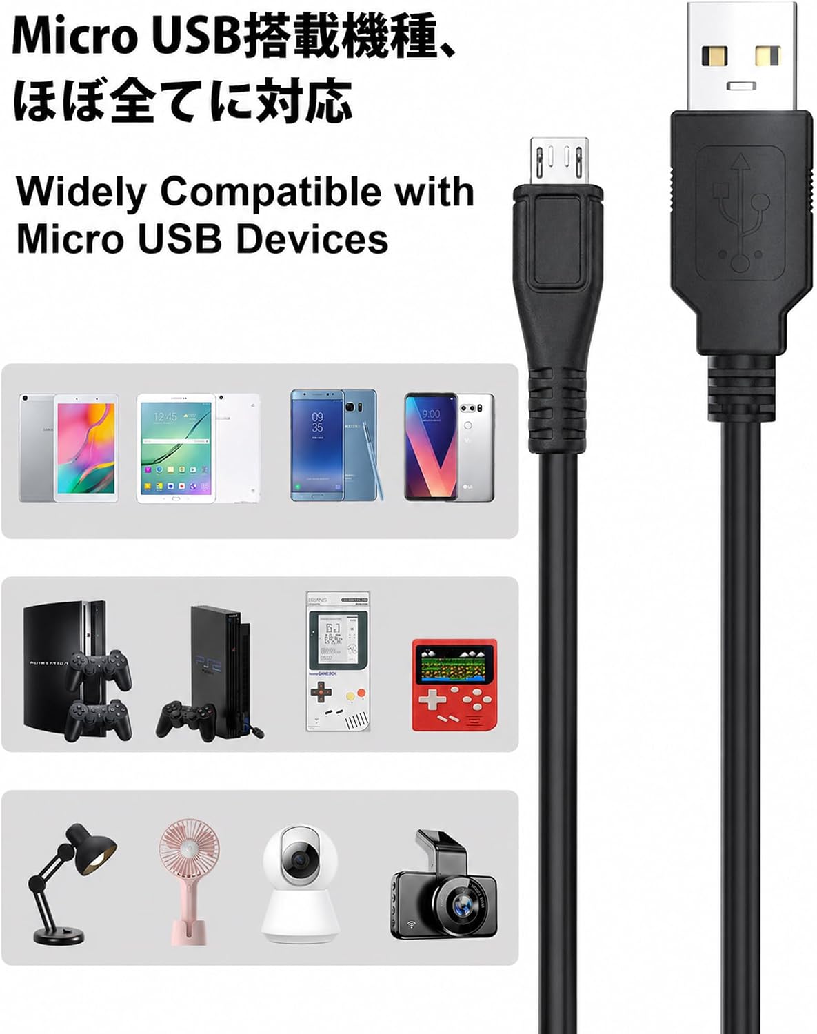 (10 Pack 3.3 ft) Micro USB Cable, USB A to Micro USB Charging Cable with Data Transfer, Pure Copper Core, Charger Cord for Older Android Phones, Tablets, Speakers, Controllers, TV Stick etc - Image 2
