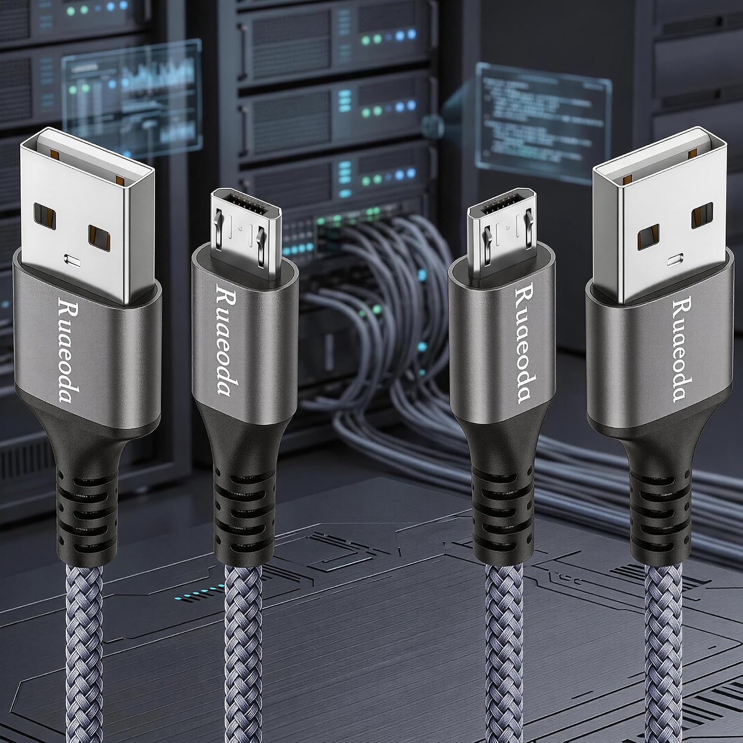6ft Micro USB Cable 2-Pack, Compatible with PS4 Controller - Image 6