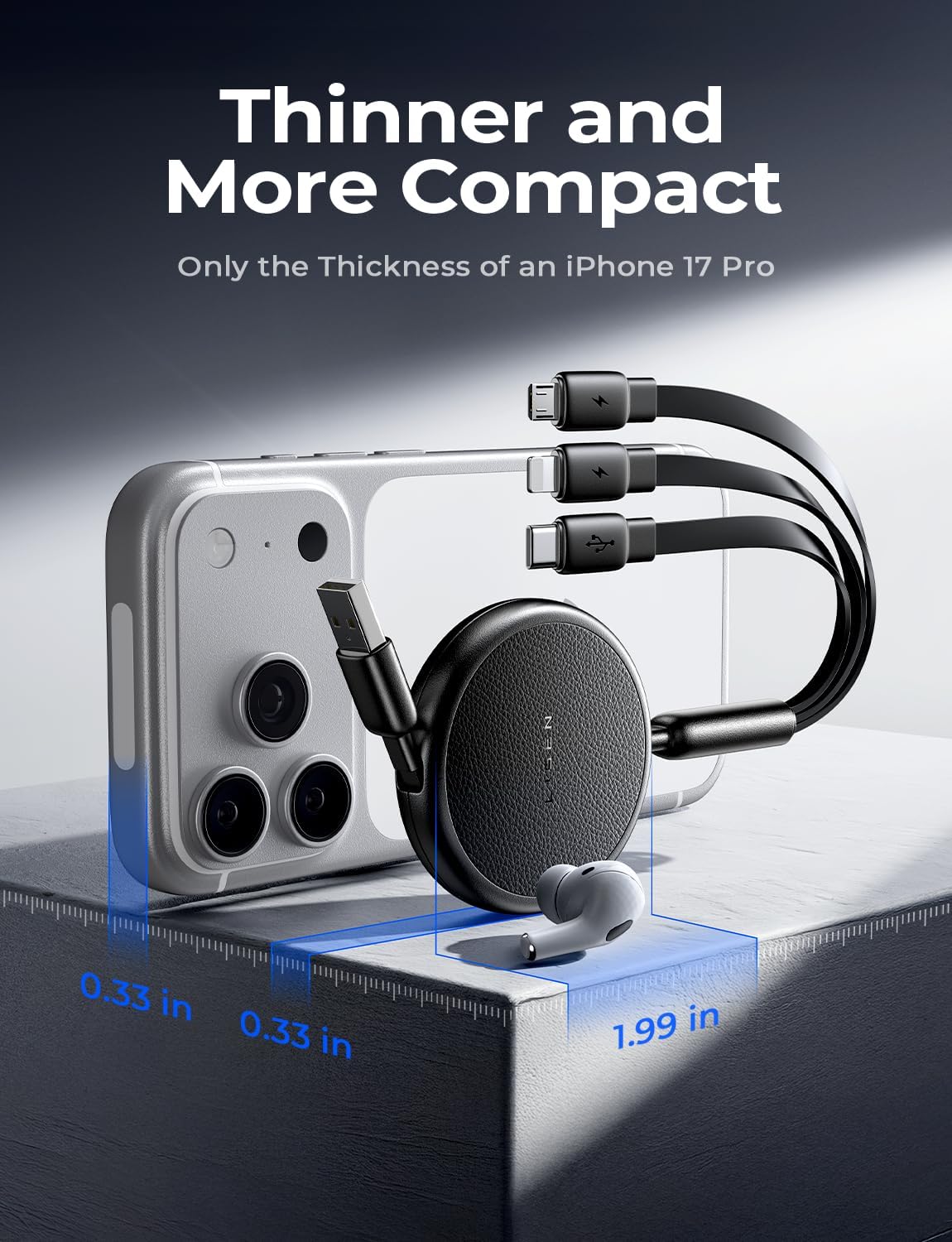 LISEN Multi Charging Cable, Retractable Car Charger for Multiple Devices - Image 6