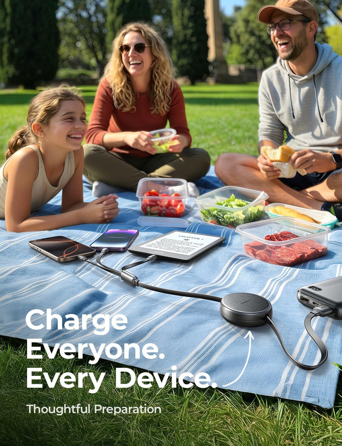 LISEN Multi Charging Cable, Retractable Car Charger for Multiple Devices - Image 7