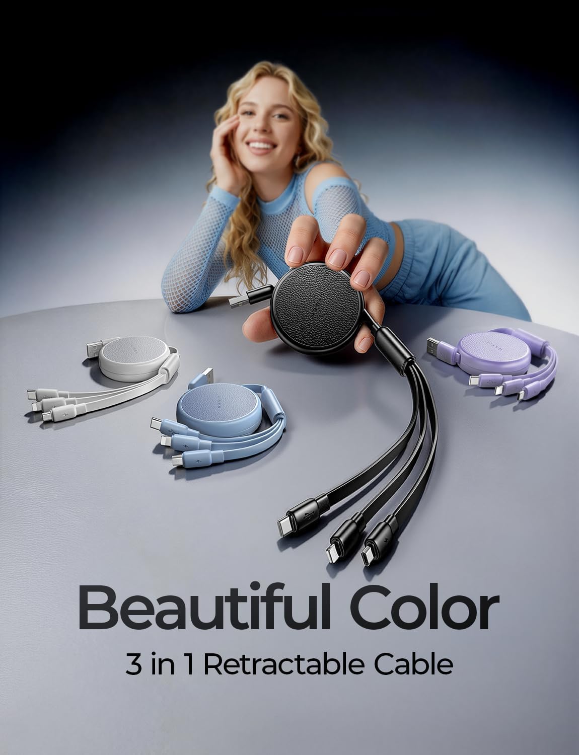 LISEN Multi Charging Cable, Retractable Car Charger for Multiple Devices - Image 9