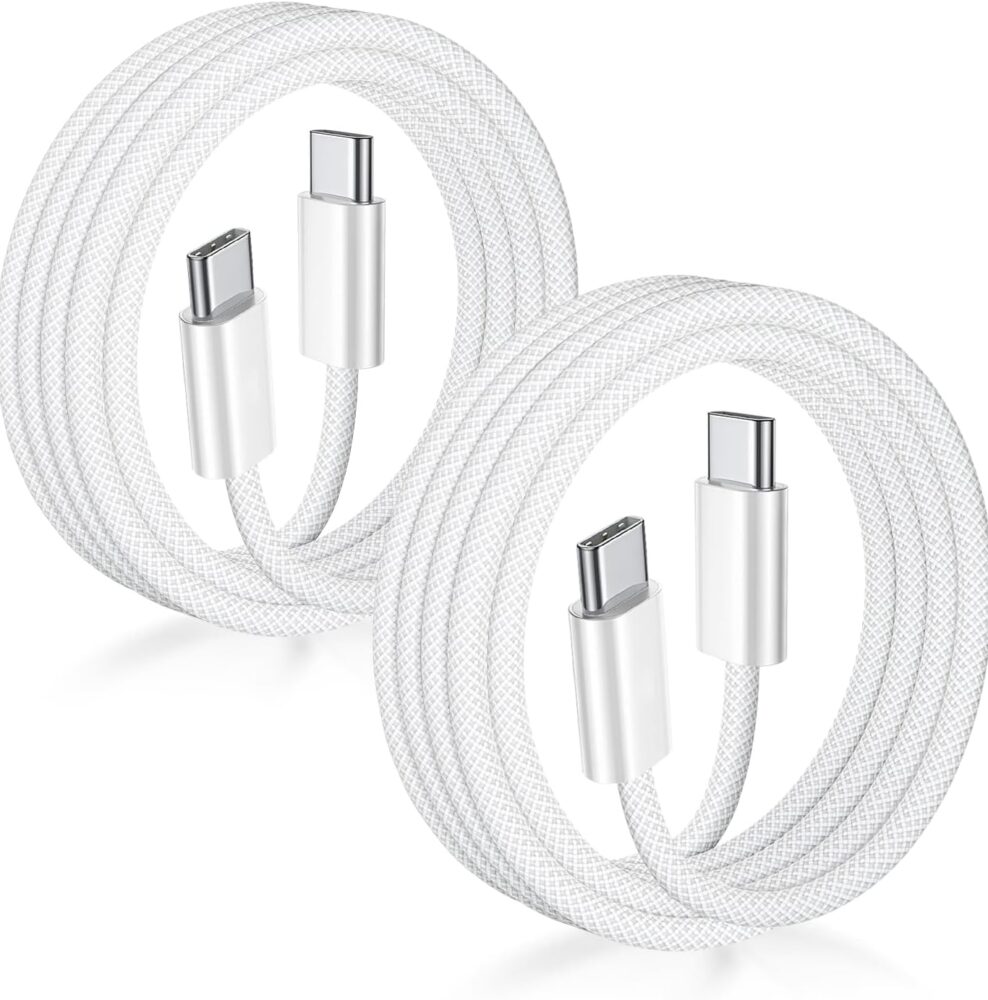 USB C to USB C Cable 3FT Certified 2Pack 60W usbc Woven Fast Charging