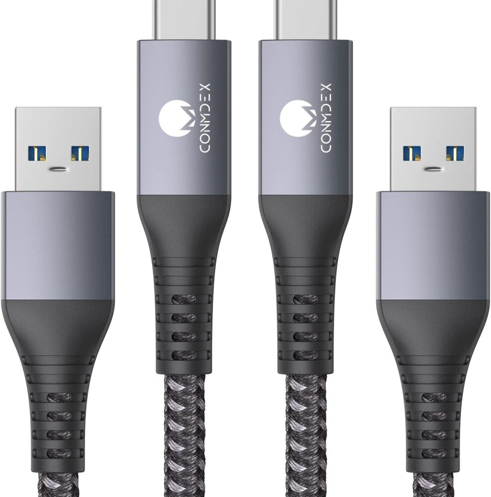 CONMDEX Android Auto USB Cable [3ft, 2-Pack] 10Gbps, 3A Fast Charging